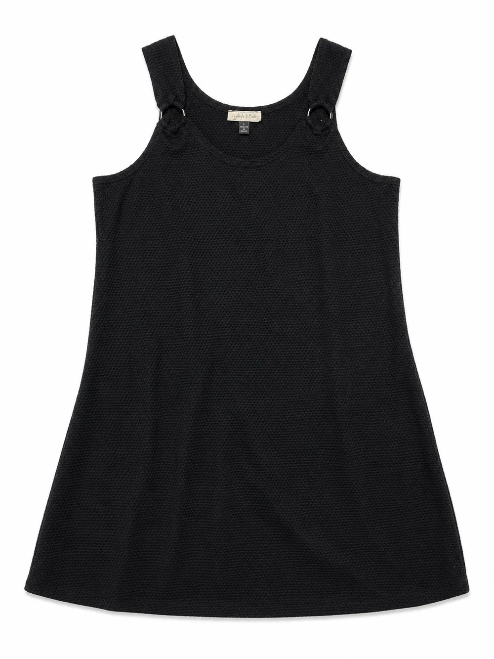 Black Knit Tank A-Line Cover Up Dress Size Large